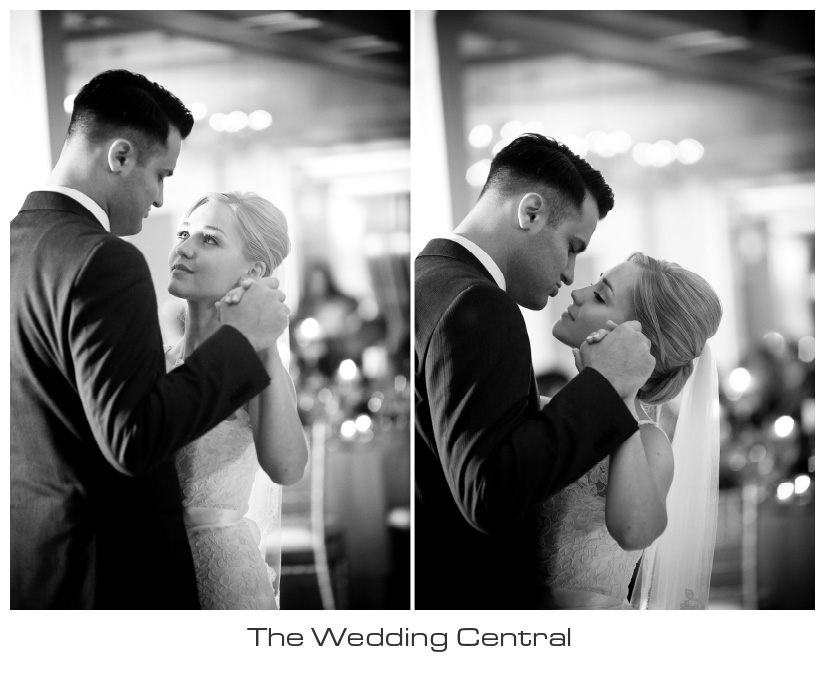 NJ Wedding Photographer - bride and groom dancing BW