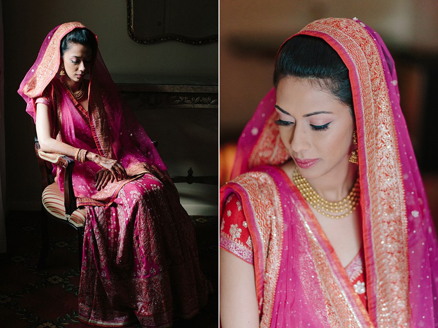Chiaroscuro portrait of Indian Bride